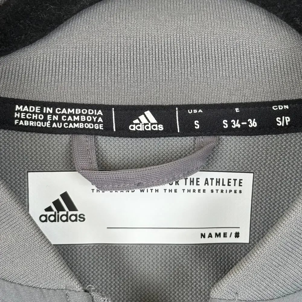 Adidas Gray Sideline 21 Woven Bomber Zip Jacket Small Athleisure Sportswear Gym